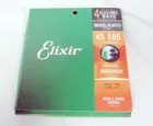 Elixir Nickel Plated Steel Long Scale Nanoweb Electric Bass Strings 45/105 Gauge