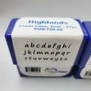Highlands Font 2mm Metal Stamp Lowercase 27pc. Stamp Set Punch Set