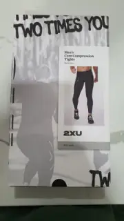 2XU Men's Core Compression Tights Black SIZE S (SMALL) New In Box Fast Postage