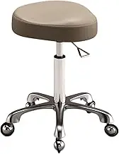 Saddle Stool with Wheels,Anti-Fatigue Swivel Stool,Hydraulic Height Office Chair,Adjustable Height 42-59cm,for Massage Office Home and Salon(Color2)