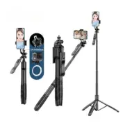 Wireless Selfie Stick Tripod Stand Foldable Monopod Action Cameras Smartphones