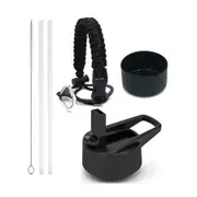 Black 32oz 40oz Cup Universal Set Large Mouth Space Flask Sports Bottle Straw Cover Silicone Suitable For Hydro Flask Series Stainless Steel Cups