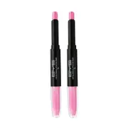 2x BYS 3g Lipgloss Lipstick Duo Creamy Glossy Lip Makeup Cosmetics Foxy Fuchsia