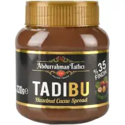 Abdurrahman Tatlici Tadıbu Cocoa Hazelnut Spread, 11.6oz, 35% Hazelnuts