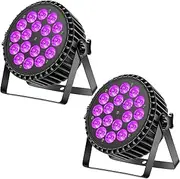 200W LED Par Light 18 LED 4 in 1 Stage Lights RGBW Disco Lights Party Lights DMX512 8CH DJ Lights for Parties Concerts Halloween Christmas Weddings-2PCS