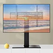 TV Stand Universal Swivel TV Stand Table Top TV Base for 32-60 Inch TVs, Height Adjustable TV Base Stand with Tempered Glass Base