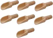 MAGICLULU Household Small Spoons 7pcs Wooden Salt Spoons Mini for Kitchen Bath Restaurant Supplies Easy to Store