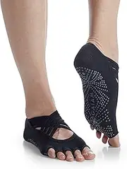 [gaiam] Grippy Yoga Socks for Women & Men – Full Toe Non Slip Sticky Grip Accessories for Yoga, Barre, Pilates, Dance, Ballet
