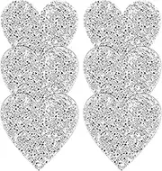 Beatifufu 6Pcs Heart Shaped Rhinestone Patches for Clothes Bags Accessories DIY Decorative Appliques Heart Design for Tailoring Craft Projects