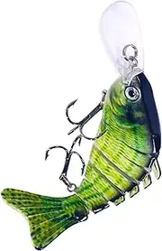 Fish Bait - Deep Diving Fish Baits,Realistic Multi-Jointed Lures, Fishing Gear Accessories for Saltwater and Freshwater