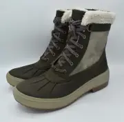 Merrell Womens Size 10 Haven Mid Lace Polar Waterproof Olive Winter Shoes Boots