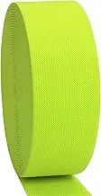 2 inch Neon Green Knit Elastic Band for Sewing 10 Yards 50mm Double-Side Twill Woven Elastic Heavy Stretch Straps for Clothing Pants Waistband-Wigs-Skirts-DIY Craft Projects