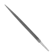 Grobet 6-1/4" - 6 Cut Knurled Handle Three Square Swiss Pattern Needle File, USA