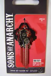 Sons of Anarchy Red Schlage SC1 house key blank.