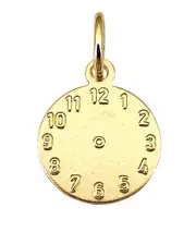 Pendant Christening Clock Gold 333 Watch with Engraving Yellow Children's