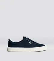 Men's Low Top Navy Blue Canvas Shoes | OCA Low