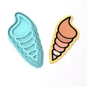 Spiral Nautilus Cookie Cutter & Stamp | Summer Beach Ocean Seashell Shell Conch