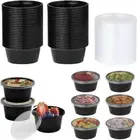 50pcs Disposable Food Containers/Reusable Meal Prep Containers, Microwave Safe F
