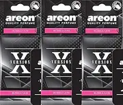 Areon X Car Air Freshener Bubble Gum Scent - Black Hanging Pendant Mirror Perfume Dispenser - Cardboard 2D Home Office Set (Bubblegum Pack x 3)