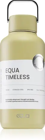 Equa Timeless Stainless Steel Water Bottle, Small, Matcha Color, 600ml