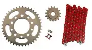 Red 525x118 O-Ring Chain & 15/41 Sprockets for Honda Shadow VLX 600 1989-2007
