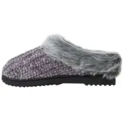Dearfoams Women's Hannah Chenille Rib Knit Clog Slipper, Excalibur, Small
