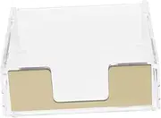 SOESFOUFU Transparent Desktop Memo Pad Holder Stylish Stationery Organizer for Notes Clips Modern Office Accessory for Home Workspace Practical Design