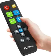 [EZClicker] Big Button Universal TV Remote Control for All Samsung TV (Black) Simplified and Easy to Use (2xAAA Batteries not Included)