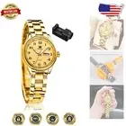 Fashionable Waterproof Women's Watch with Day Date - Perfect for Business Casual