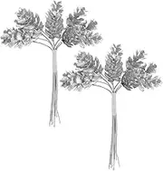 Tofficu 2Pcs Artificial Pine Picks Christmas Pine Branches for Wreaths Holiday Decorations and Present Embellishments Fake Plants for Festive Decor