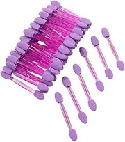 25 PCS Foam Eyeshadow Applicators Purple Disposable Eyeshadow Sponge Sticks Double Sided Eyeshadow Brush Tip Eye Makeup Sponges