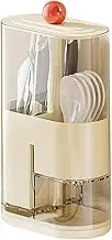 Utensil Holder - Cutlery Drainer Sink Caddy | Silverware Organizer | Multi-Function Storage Basket With Separated Compartment Chopstick Container Drain Tray For Kitchen Counter Home Apartment