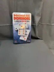 Double Six Dominos Game Set - 28 Jumbo Size Color Dot Pieces NIP!