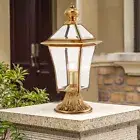 Outdoor Pillar Light Garden Gate Post Lamp Copper Lantern Copper Yard Lighting