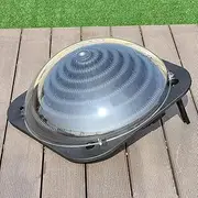 Domed Solar Powered Swimming Pool Heater, Solar Thermal Pool Heater Dome, Contour Pool Heating Coil with Stands and Hose Connector, Inground Pool Warmer Equipment, for Home Outdoor