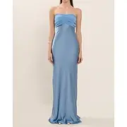 Blue Mermaid / Trumpet Evening Gown Elegant Dress Formal Semi Formal Dress Wedding Floor Length Sleeveless Sweetheart Chiffon with Ruched 2025