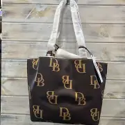 Dooney & Bourke Brown Tmoro Monogram Small Flynn Bag MSRP $398