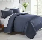 Queen Cotton Duvet Cover - 400 Thread Count Sateen Weave 3 Piece Bedding Set, In