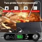 Digital Meat Thermometer For Cooking Battery Powered Dual Probes 2-3s Inst 3 AU