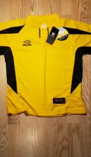 Kelme Futbul Women's Celta Jersey Shirt Size Small CUTE Gold Black NEW Athletic