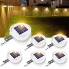 Backyard Lights, 6 Pack Solar Fence Lights with 9 LED Waterproof Outdoor Gutt...