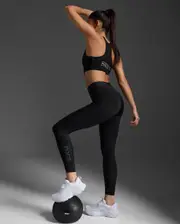Form Stash Hi-Rise Compression Tights with Pockets, 2XU, XXL, Black/Black, Female