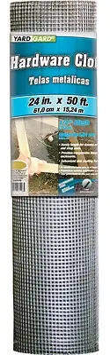 YardGard 308247B Galvanized Metal Hardware Cloth Fence, 1/4 In. Mesh, 23-Ga., 24