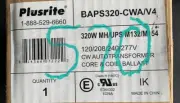 Plusrite BAPS320-CWA/V4 320W Metal Halide Ballast NEW OPEN BOX