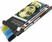 Marabu Aqua Pen Set 6/Pkg-Metropolitan GRAPHIX -145900-103