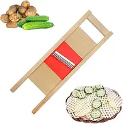 Potato Chip Slicer,Potato Lattice Waffle Maker,Wavy Food Mandoline Slicer,Kitchen Chopping Artifact,Handle Wavy Chopper,Carrot Shredder,Vegetable Slicer,Stainless Steel Potato French Fry Cutter Slicer