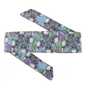 HK - Headband Vintage - Skulls - Blue/Pink/Green