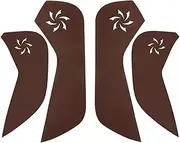 GUERBEIS 4 Pcs Set Side Door Anti-Kick Protective Cover,Fit for Toyota, Corolla 2019 2020 Inner Decal Anti-Kick Pads for Vehicle Doors(Brown)