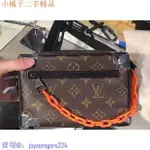 二手 LV SOFT TRUNK 小型 老花 黑金屬 陶瓷 橘鍊 秀款 硬箱包 M44480