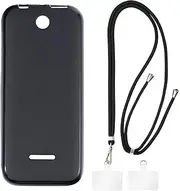 Crossbody/Neck Strap TPU Phone Case Combo Compatible with Nokia 225 2014, Shockproof Protective Cover with Adjustable Lanyard